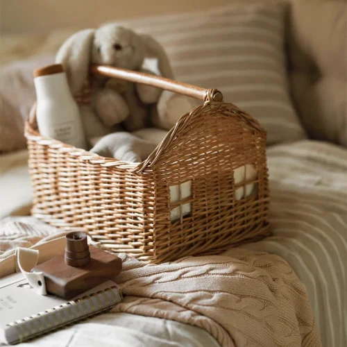 سبد اسباب بازی حصیری طرح کلبه کد 4472845