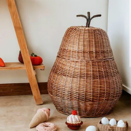 سبد اسباب بازی حصیری طرح گلابی کد 4472847