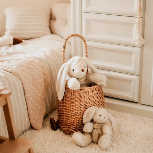 سبد اسباب بازی حصیری چرخ دار کد 4472891