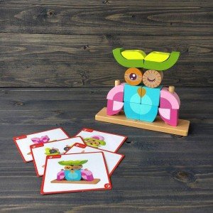 بلوک 24 تکه چوبی classic world مدل Owl Blocks set 3708