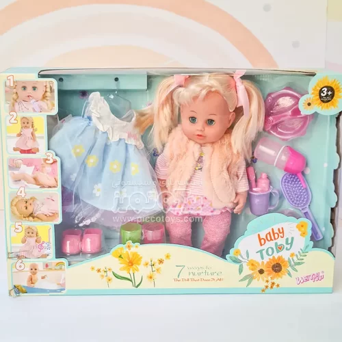 عروسک دخترانه جیشی موزیکال با لباس و لوازم کد W88208B12