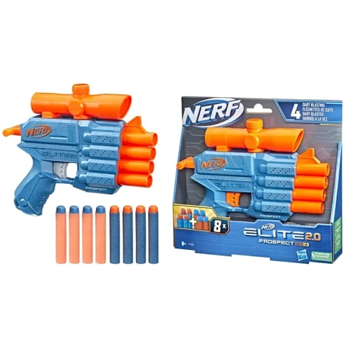 تفنگ اسباب بازی کودک مدل نرف آبی کمرنگ NERF ELITE کد F4190