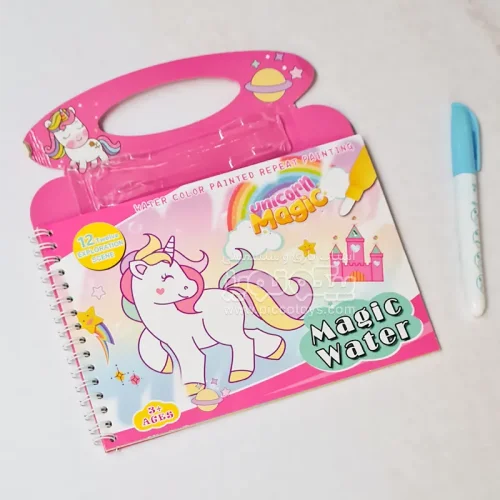 کتاب نقاشی و رنگ آمیزی با ماژیک جادویی طرح یونیکورن و رنگین کمان مدل BH317