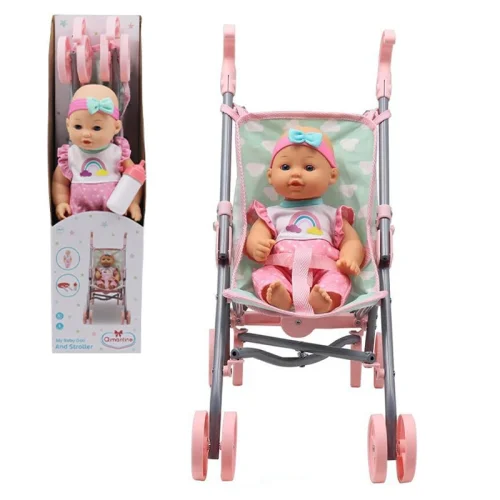 ست عروسک با کالسکه مدل TY75105