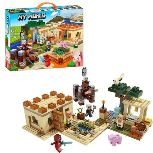 اسباب بازی لگو ماینکرفت 598 تکه مدل village کد 1044