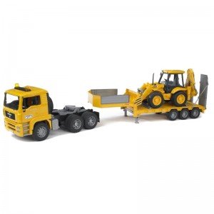 کامیون حمل لودر مان  Loader Truck With JCB  bruder 2776