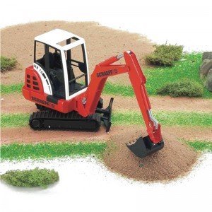 بیل مکانیکی برف روب قرمز Minibagger bruder 02432