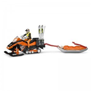 خرید اسنو موبیل Snowmobile with Driver and Rescue Sled bruder 63100