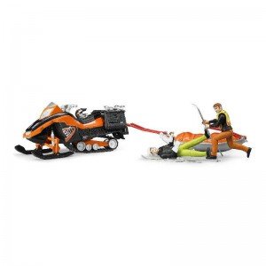 اسنو موبیل Snowmobile with Driver and Rescue Sled bruder 63100