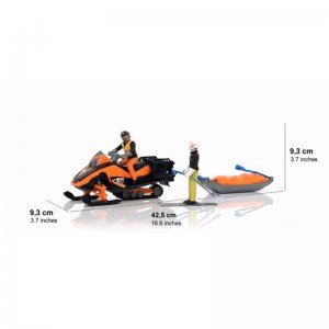 خصوصیات اسنو موبیل Snowmobile with Driver and Rescue Sled bruder 63100