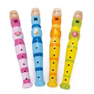 نی لبک سحرآمیز چوبی زرد سبز Classic World مدل Princess Flute 2621