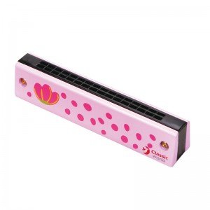 ساز دهنی فرشته چوبی صورتی Classic World مدل Princess Harmonica 2622