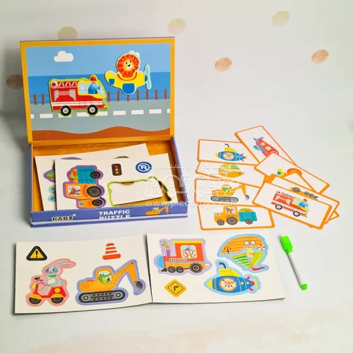 پازل مگنتی وایت بردی مدل حمل و نقل کد KABI0120