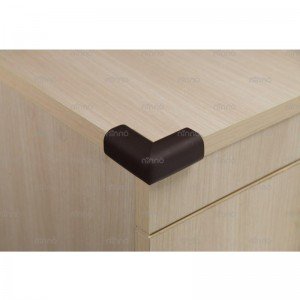 محافظ گوشه جامبو قهوه ای کوچک (4عددی) ninno کد P/2002/E