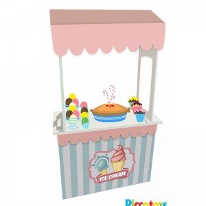 استند چوبی بستنی و شیرینی فروشی 376624