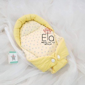 آغوشگیر کودک  elaart زرد طرح ستاره توسی 8058