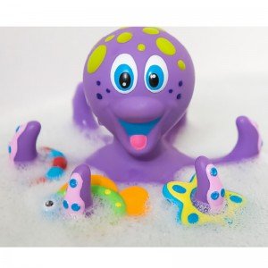 NUBY OCTOPUS HOOPLA BATHTIME FUN TOYS, PURPLE 6144