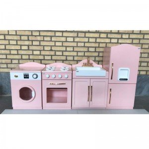 آشپزخانه 4 تکه رنگی صورتی سفید