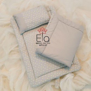 ست دم دستی 3 تکه توسی طرح ستاره زرد elaart 8056