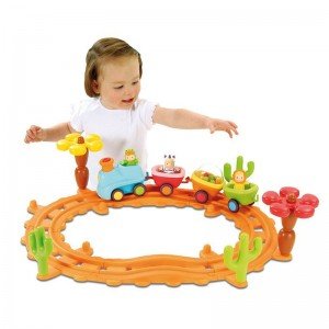 قطار موزیکال با اسباب بازی و ماشین smoby مدل 211208