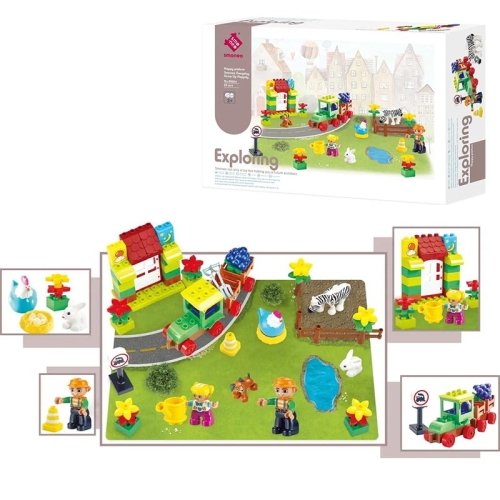 لگو دوپلو اسمونو 69 تکه مدل قطار مزرعه حیوانات smoneo کد 99004