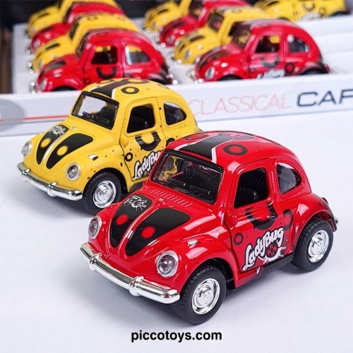 ماشین فلزی عقب کش موزیکال مدل فولکس طرحدار کد Q2221Y