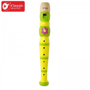 نی لبک سحرآمیز چوبی زرد سبز Classic World مدل Princess Flute 2621