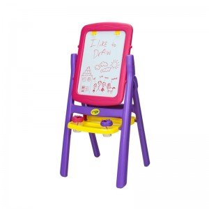 تخته نقاشی کودک دوطرفه صورتی بنفش با لوازم crayola 50332