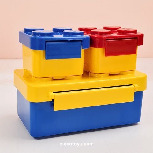 ظرف غذای لیلیان طرح لگو رنگ آبی در زرد کد P/82142/A