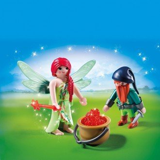 پلی موبيل مدل Playmobil 6842 Elf And Dwarf Duo Pack
