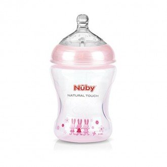 طلق صورتی 240ml  مدل nuby 68008