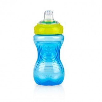 قمقمه آبی سوپاپ دار 300ml مدل  nuby 9926