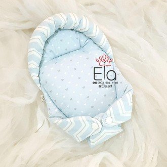 آغوشگیر کودک  elaart مدل قلب آبی 8058