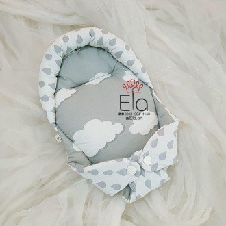 آغوشگیر کودک  elaart مدل ابر طوسی 8058