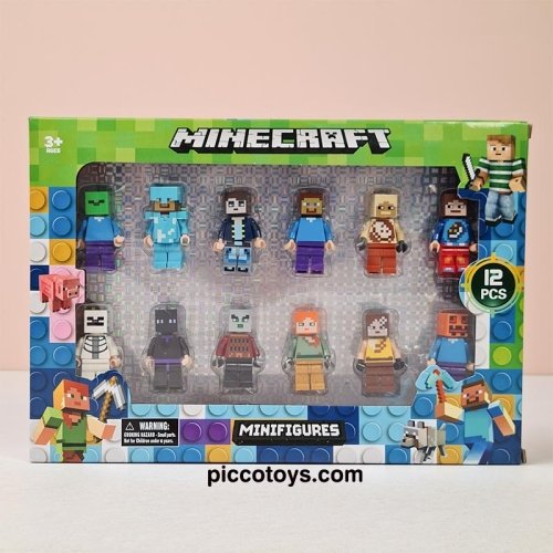 مینی فیگور 12 عددی ماینکرافت MINECRAFT کد 22619