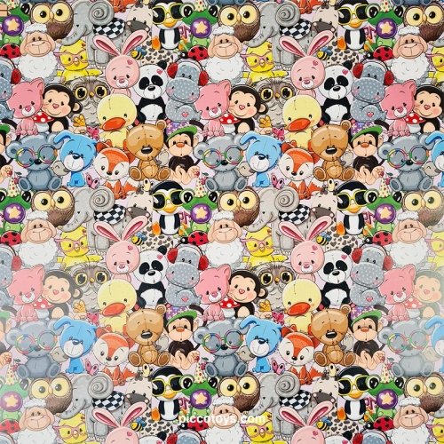 کاغذ کادو یک رو طرح  حیوانات کد P/709/A