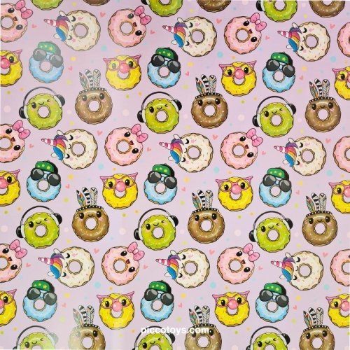 کاغذ کادو یک رو طرح  دونات کد P/702/A