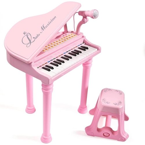 پیانو اسباب بازی صورتی با میکروفن مدل P/1504A/A
