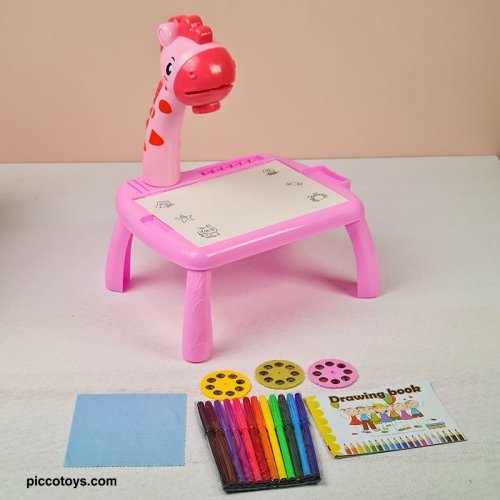 میز پروژکتور نقاشی طرح زرافه صورتی کد P/20221/SU