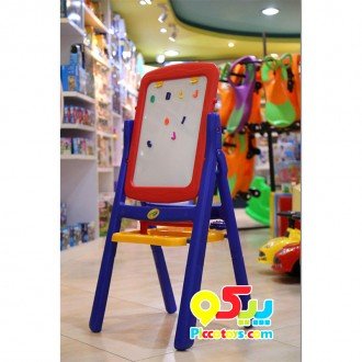 خرید تخته نقاشی کودک دوطرفه آبی قرمز با لوازم crayola 50331