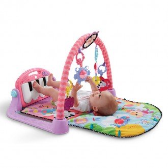 تشک بازی موزیکال با پیانو صورتی Fisher Price مدل 1912