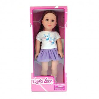 عروسک دفا با لباس سفید بنفش مدل 5502