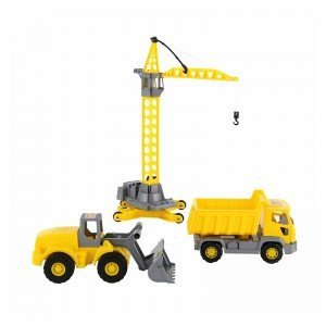 ست 3 عددی کامیون،لودر و جرثقیل Polesie مدل 57150