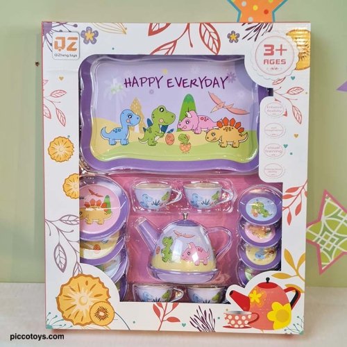 اسباب بازی ست چای خوری فلزی طرح دایناسور کد QZ10036