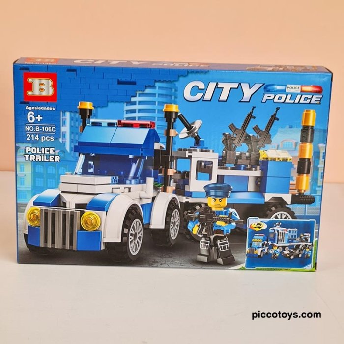 ساختنی لگو 214 تکه مدل CITY POLICE کد B106C