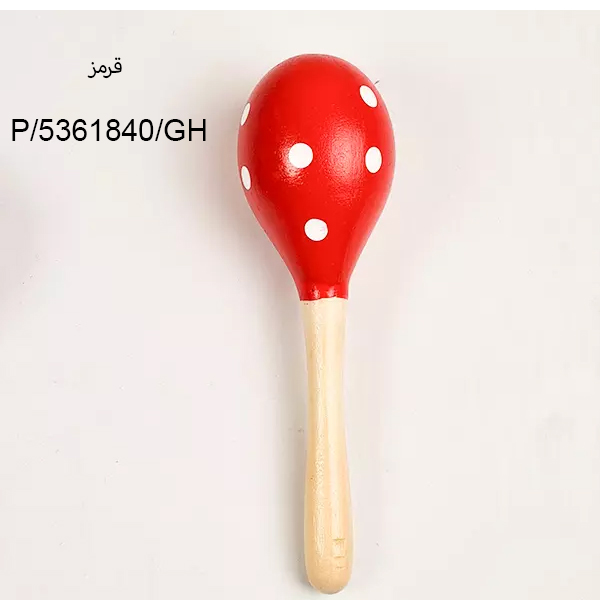 اسباب بازی جغجغه چوبی طرح خال خالی کد 5361840