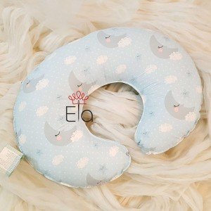 بالش شیردهی آبی طرح ماه و ستاره elaart مدل 8040