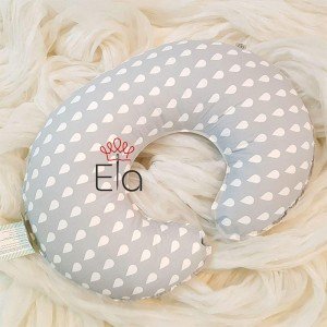 بالش شیردهی توسی طرح قطره سفید elaart مدل 8040