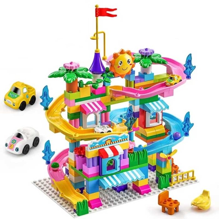 اسباب بازی لگو دوپلو 188 تکه مدل سرسره ماشین کد A924