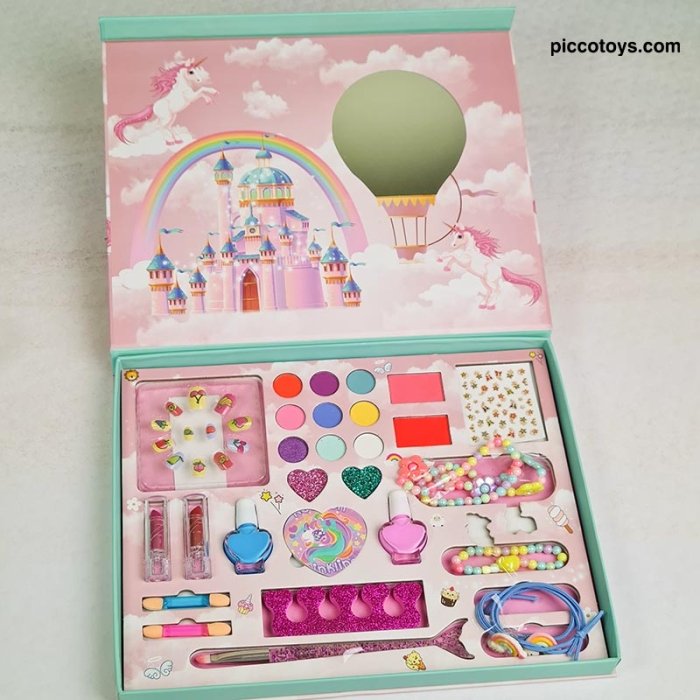 ست لوازم آرایشی کودک طرح یونیکورن کد LG2915
